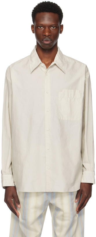 Photo: LEMAIRE Off-White Double Pocket Shirt