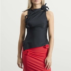 Coperni Women's FLOWER TOP in Black