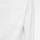 Beams Plus Men's Long Sleeve Pocket T-Shirt in White