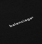 Balenciaga - Logo-Print Loopback Cotton-Jersey Sweatshirt - Men - Black