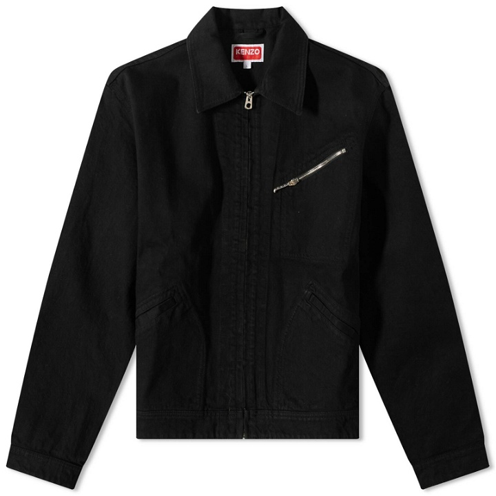 Photo: Kenzo Paris Men's Rinse Denim Jacket in Rinse Black Denim