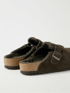 Birkenstock - Boston Shearling-Lined Suede Clogs - Brown