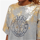 Golden Goose Women's Journey Distressed T-Shirt Dress in Grey Melange/Gold