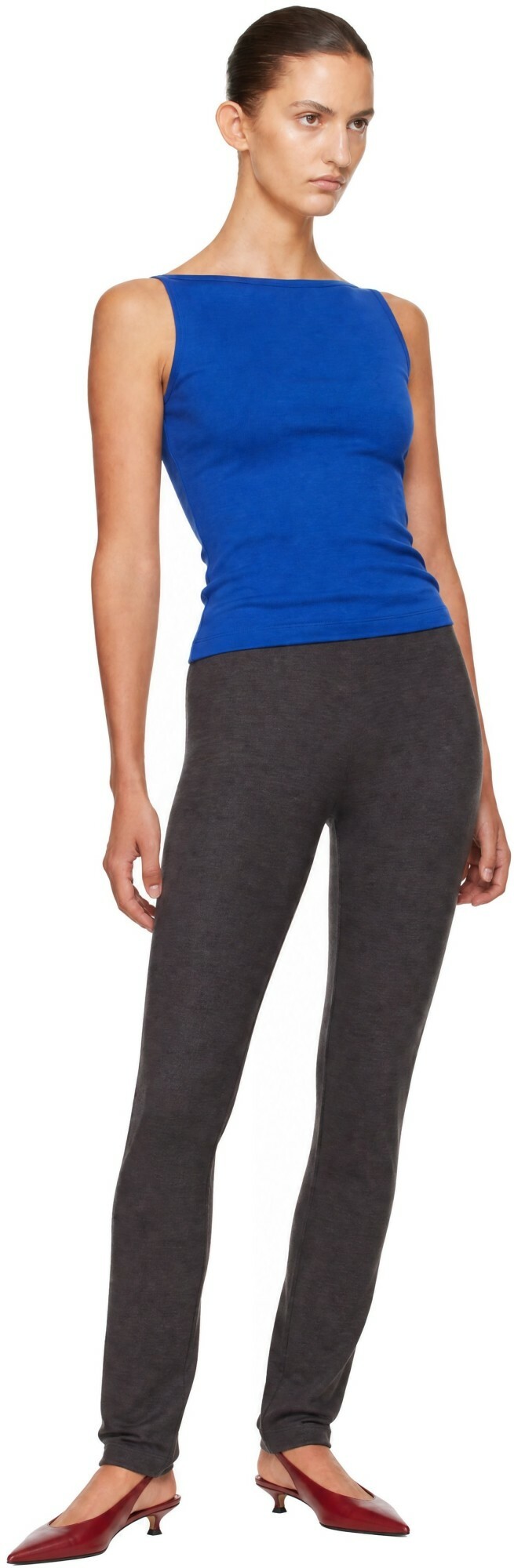 BAMBOU ROGER KWONG Gray Virgin Wool Jersey Caleçon Pants