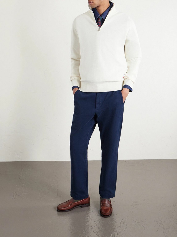 Photo: Polo Ralph Lauren - Straight-Leg Cotton-Blend Twill Trousers - Blue