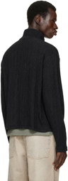 OUR LEGACY Black Shrunken Fullzip Sweater