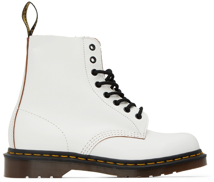 Photo: Dr. Martens White 'Made In England' 1460 Vintage Boots