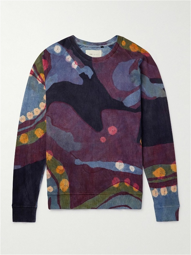 Photo: 11.11/eleven eleven - Bandhani-Dyed Organic Cotton-Jersey Sweatshirt - Burgundy