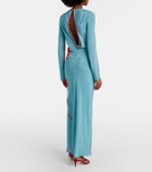 SIR Amelie floral silk crêpe de chine maxi dress