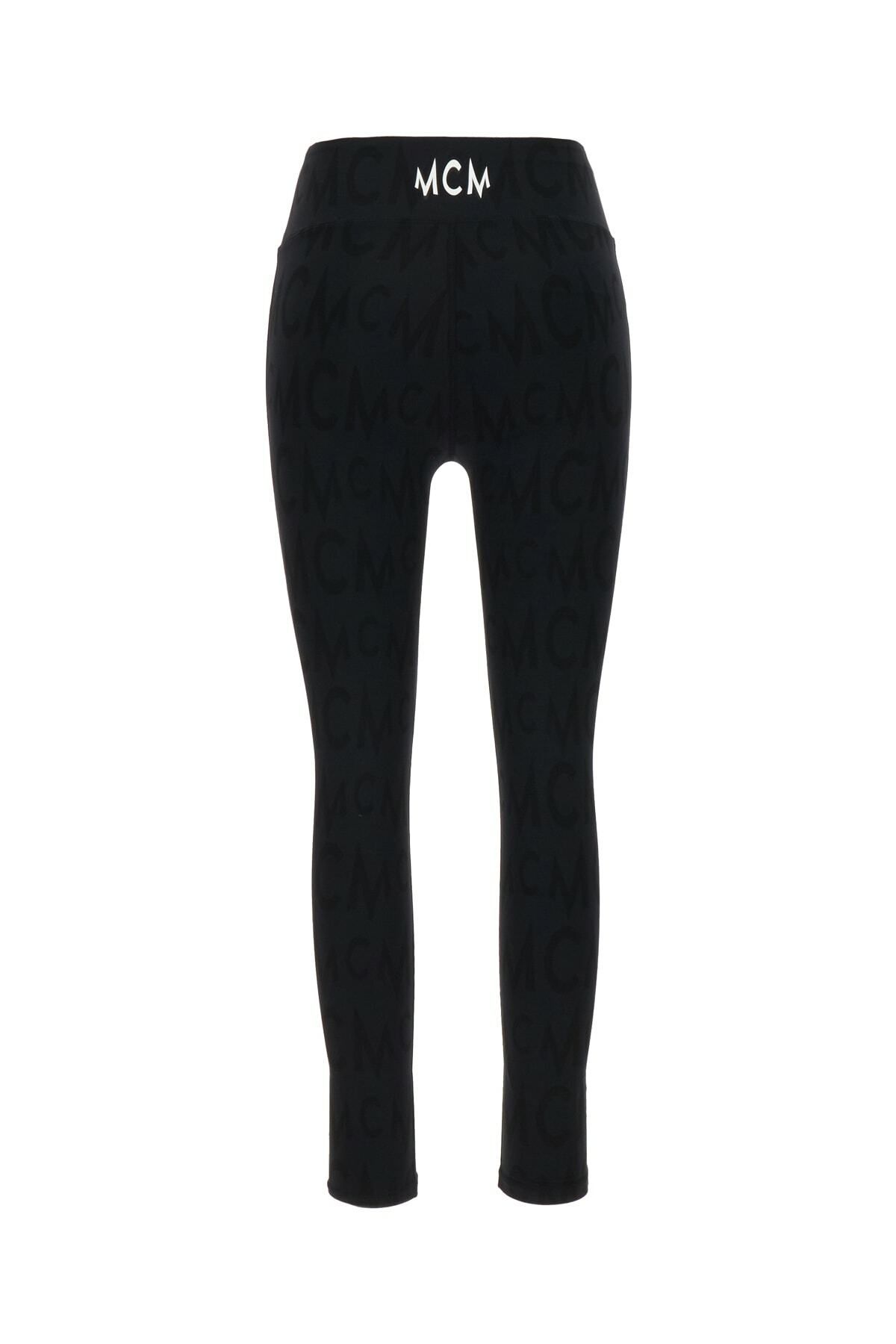 MCM Black Stretch Nylon Leggings