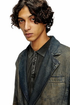 Diesel Blazer in fluid shaded denim - Denim Jackets - Unisex - Blue