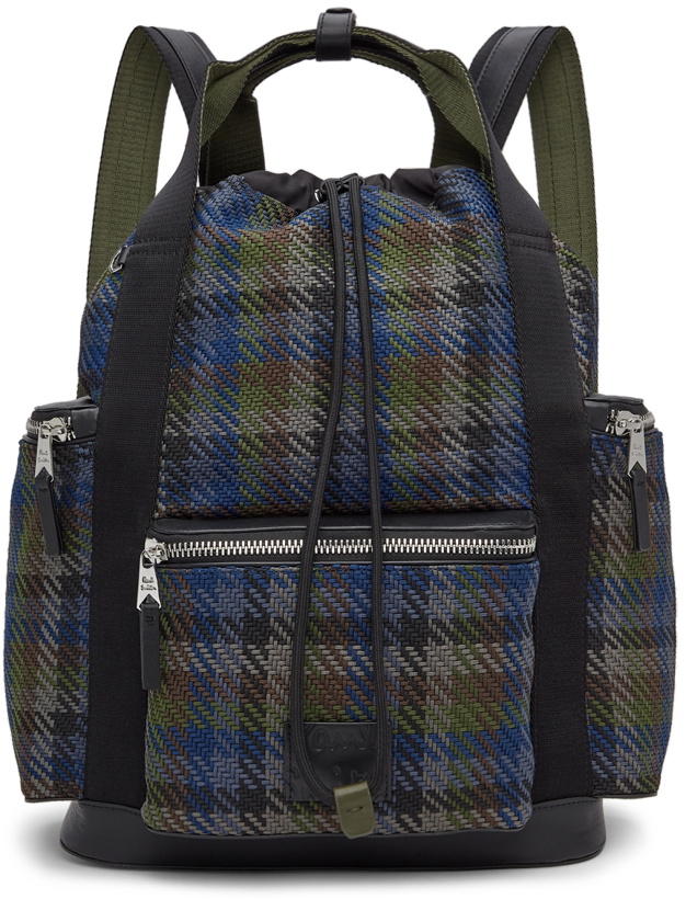 Photo: Paul Smith Blue & Green Woven Check Backpack