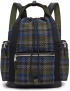 Paul Smith Blue & Green Woven Check Backpack
