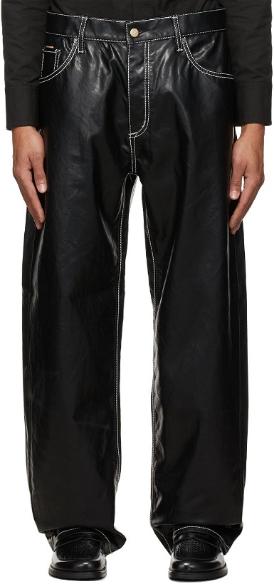 Photo: EYTYS Black Benz Vegan Leather Trousers