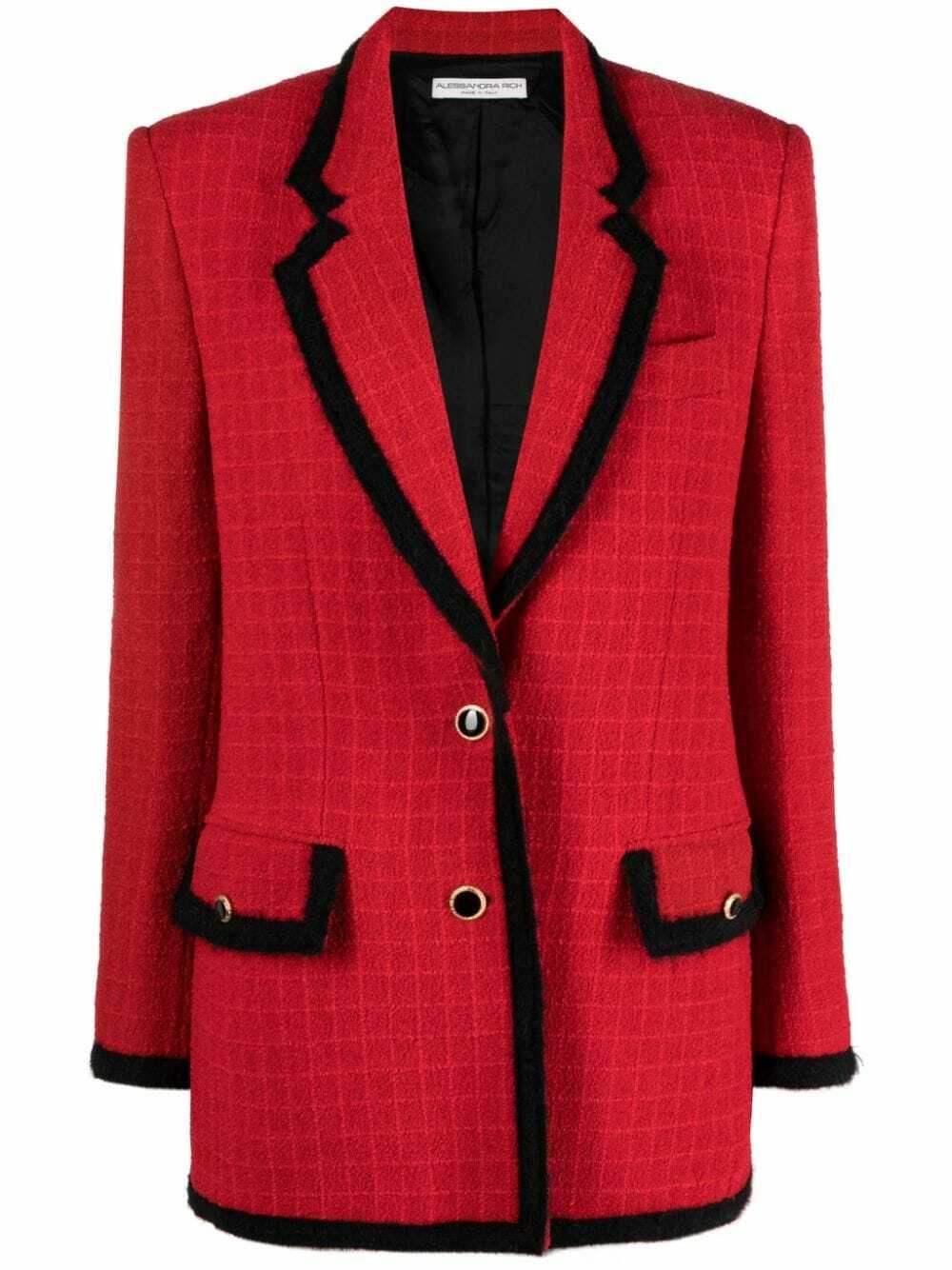ALESSANDRA RICH - Oversized Checked Tweed Jacket Alessandra Rich