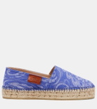 Etro Paisley denim jacquard espadrilles