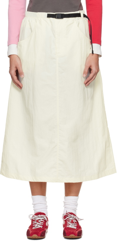 Photo: The North Face Off-White TNF Red Box Nylon Belted Midi Skirt