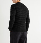 Dolce & Gabbana - Slim-Fit Distressed Virgin Wool-Blend Sweater - Black