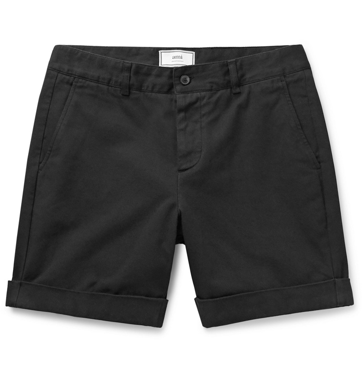 Photo: AMI - Cotton-Twill Bermuda Shorts - Black