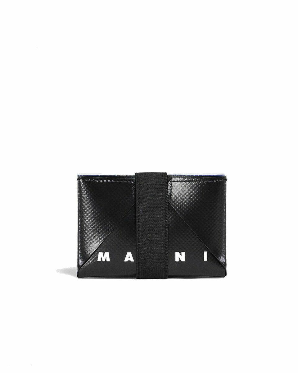 Black Leather Key Holder with Marni Mending - Key Rings - Man