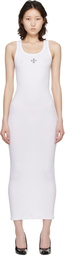 VETEMENTS White Cross Logo Tank Top Midi Dress