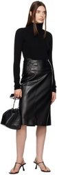 House of Dagmar Black Pinched Seam Turtleneck