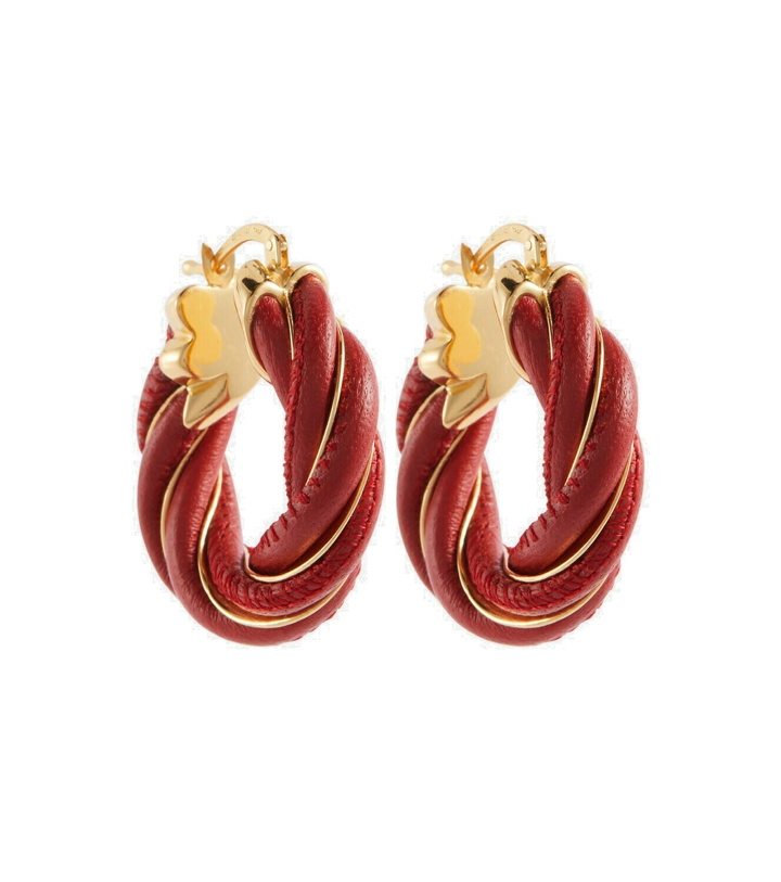 Photo: Bottega Veneta Twist 18kt gold-plated hoop earrings