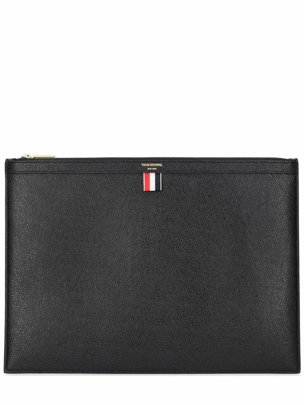 Photo: THOM BROWNE - Large Pebbled Leather Zip Pouch