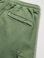 Stone Island - Slim-Fit Tapered Logo-Appliquéd Cotton-Jersey Cargo Sweatpants - Green