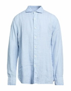 120% Lino Mens Shirt Azure