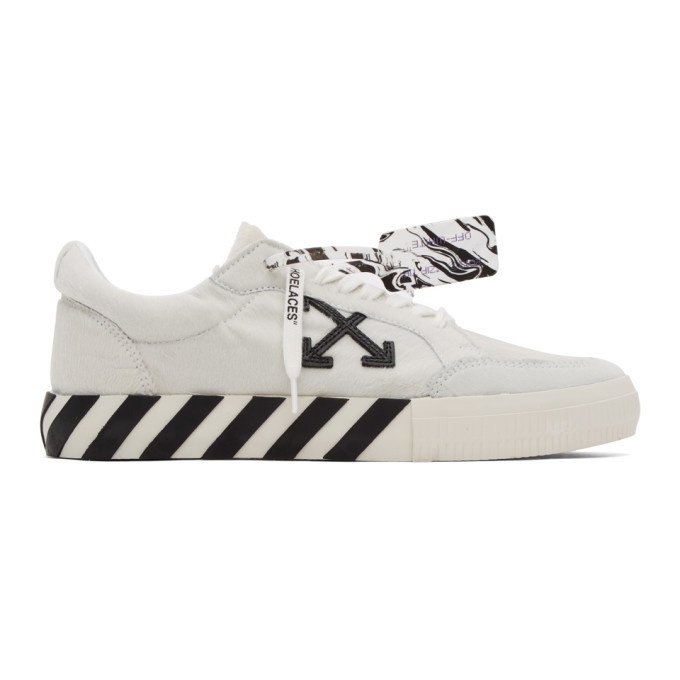 Photo: Off-White White and Black Pony Vulcanized Low Sneakers
