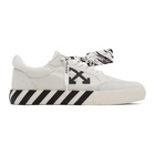 Off-White White and Black Pony Vulcanized Low Sneakers