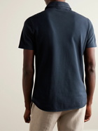 Loro Piana - Cotton-Piqué Polo Shirt - Blue