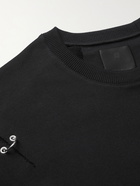 GIVENCHY - Oversized Embellished Logo-Print Cotton-Jersey Sweatshirt - Black - XL