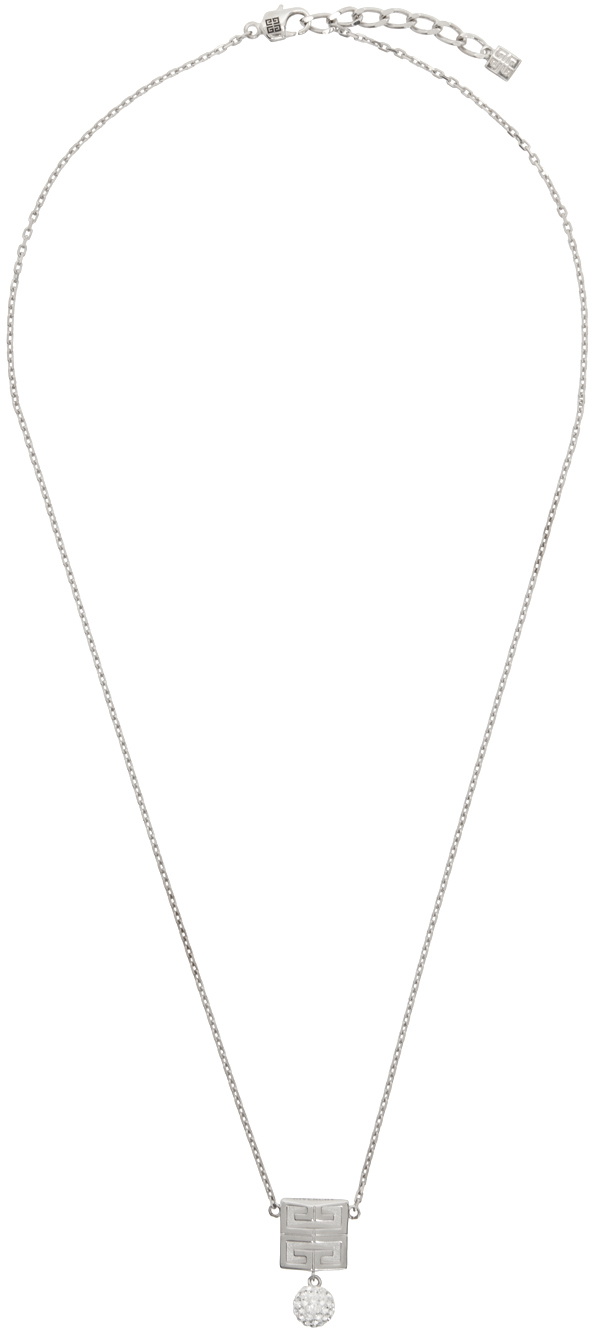 Givenchy Silver 4G Crystal Necklace