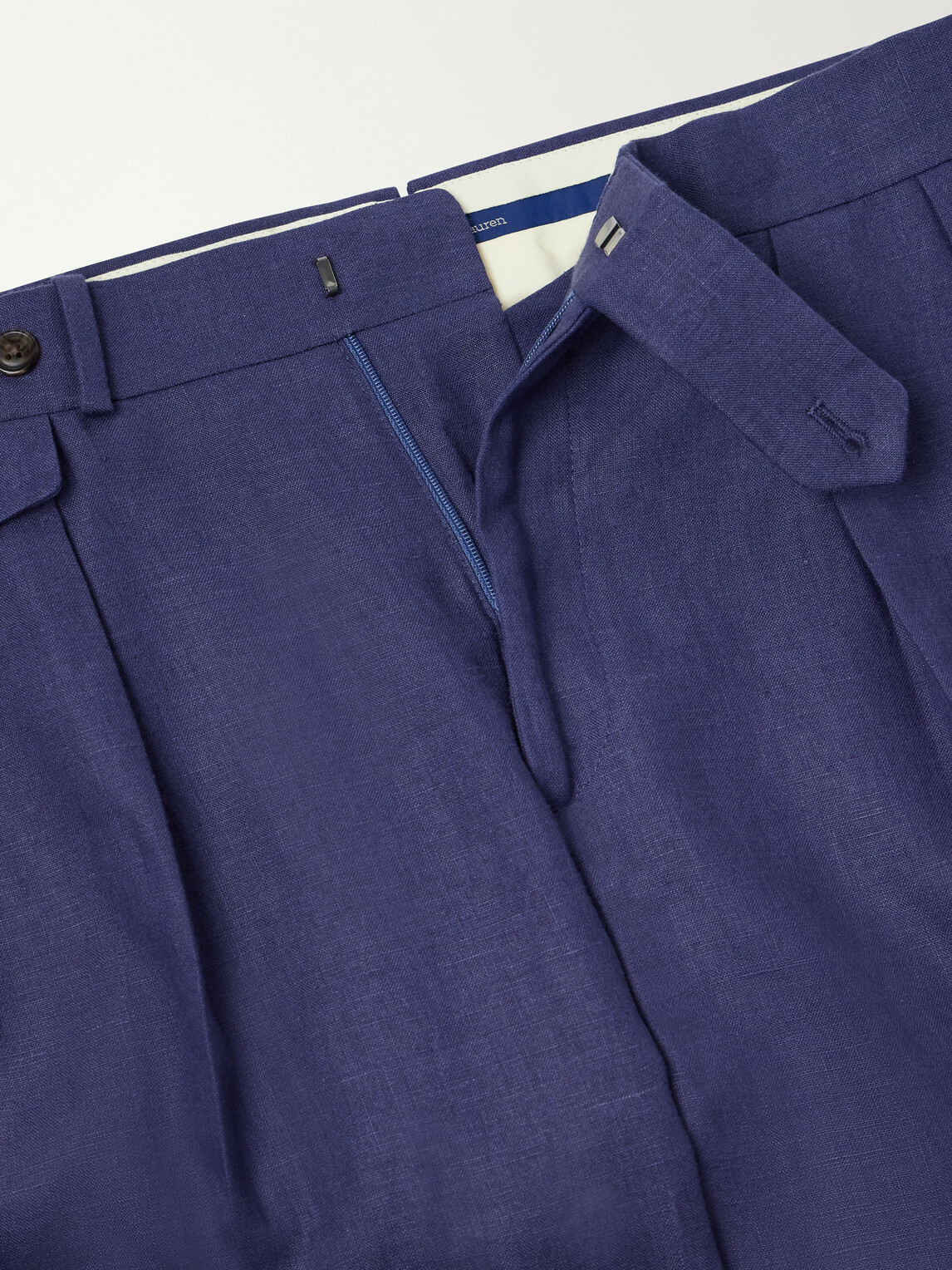 Polo Ralph Lauren - Straight-Leg Pleated Linen Suit Trousers - Blue