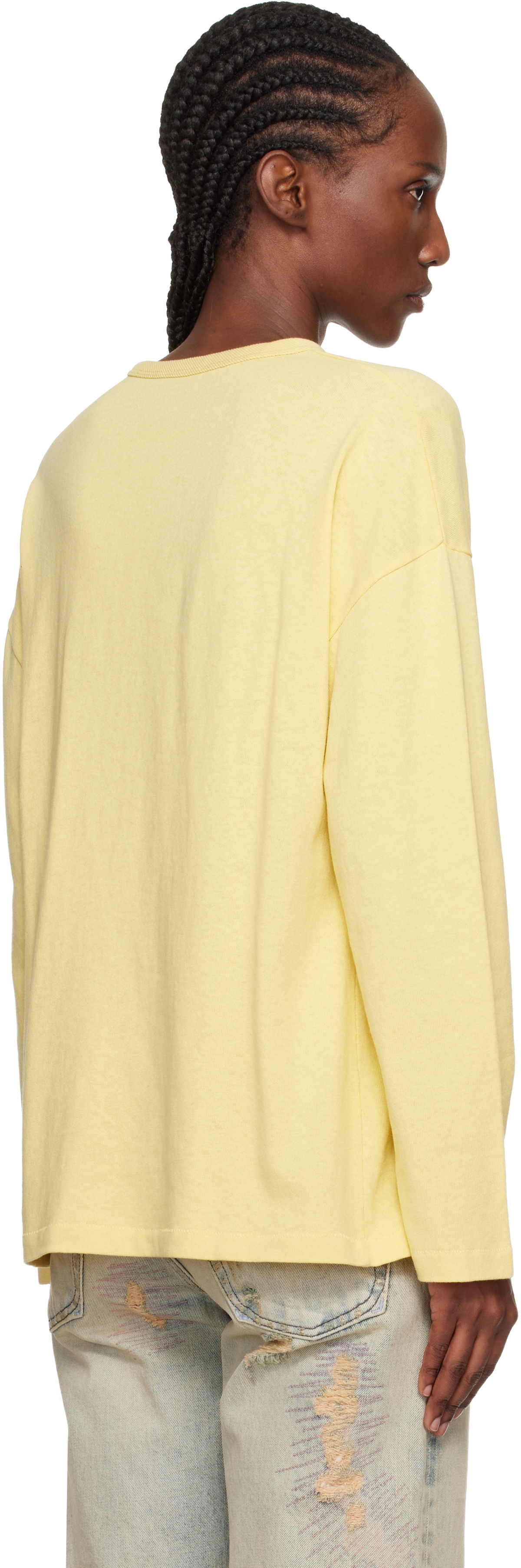 Kenzo Yellow Kenzo Paris 'KENZO Cartoon' Long Sleeve T-shirt