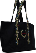 Bode Black Alpineflower Tote