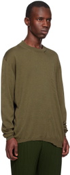 UMA WANG Khaki & Black Duotone Sweater