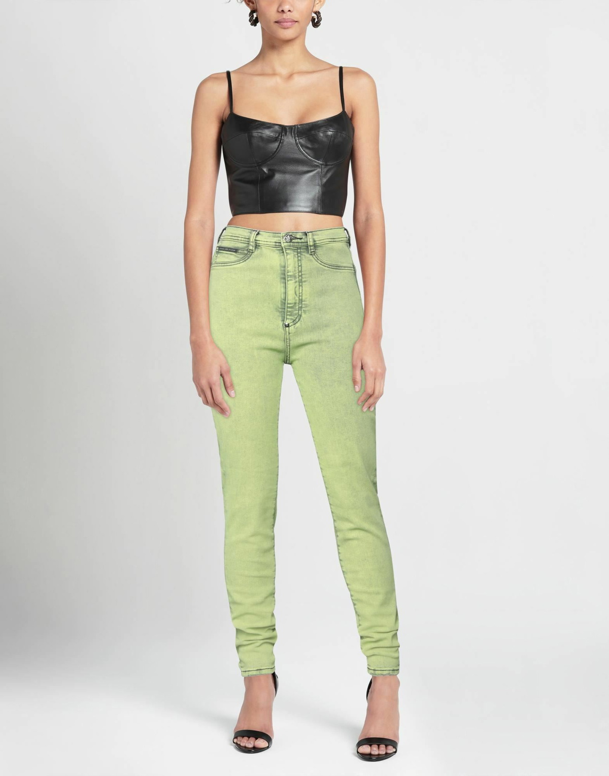 Philipp Plein Womens Jeans Lime in Green