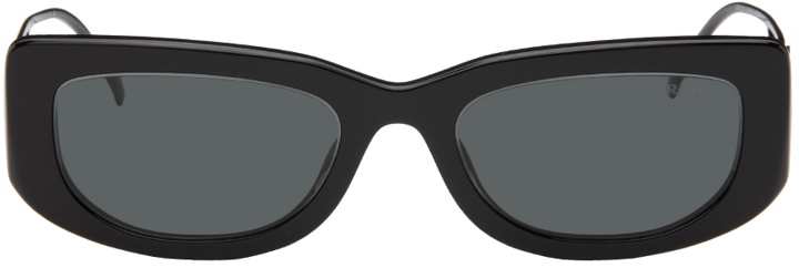 Photo: Prada Eyewear Black Triangle Logo Sunglasses