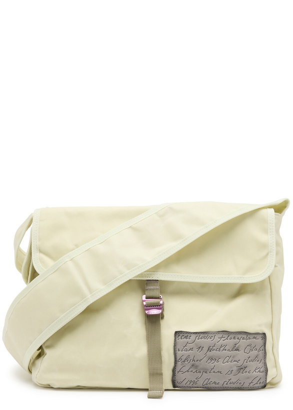 Photo: Acne Studios Andemer Waxed Canvas Messenger bag - Cream - One Size