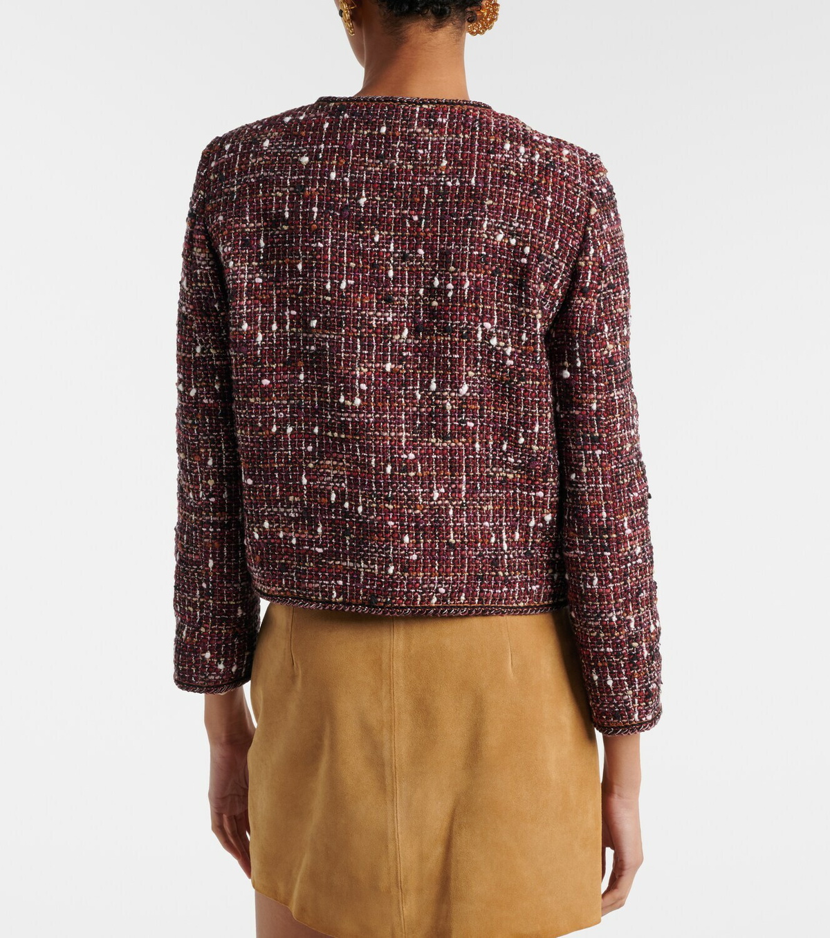 Etro Cropped cotton-blend bouclé jacket