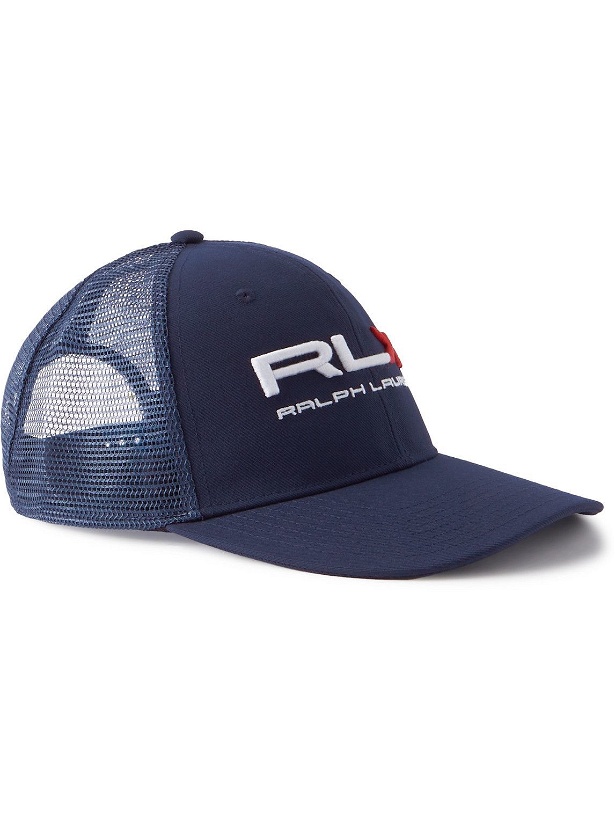 Photo: RLX Ralph Lauren - Logo-Embroidered Recycled-Twill and Mesh Golf Cap