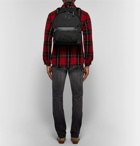 Saint Laurent - City Leather-Trimmed Canvas Backpack - Men - Black