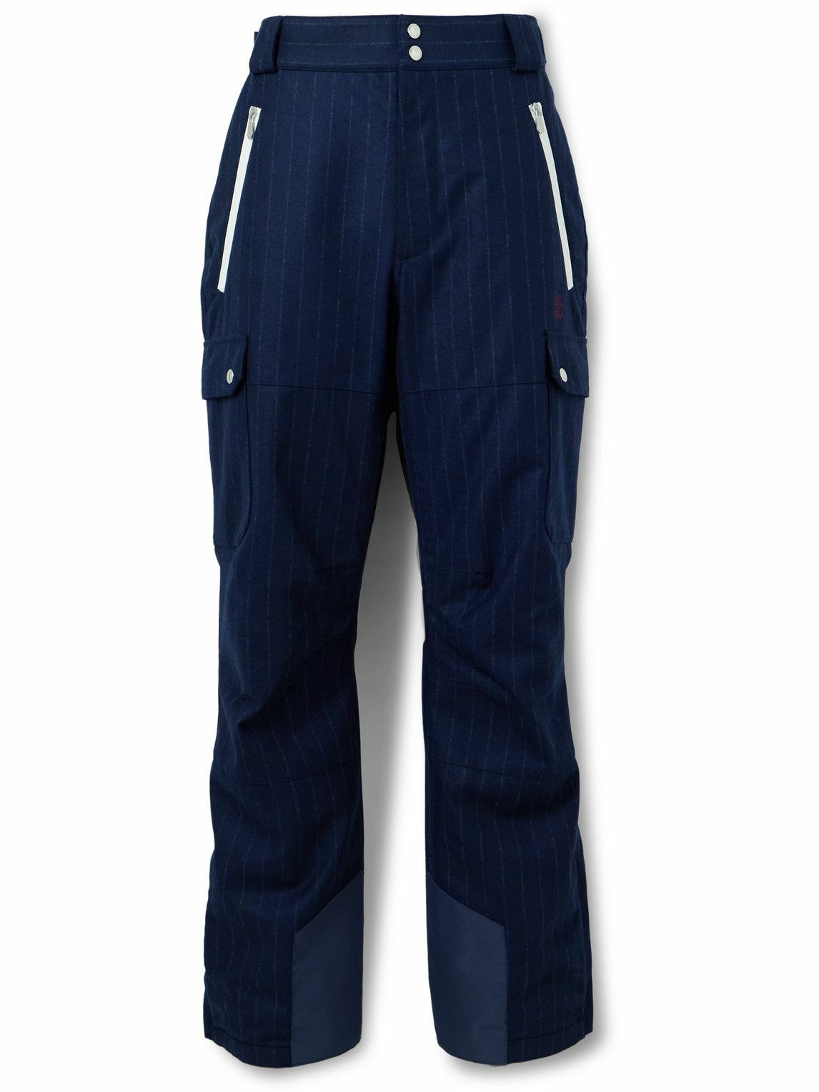 Brunello Cucinelli - Straight-Leg Shell-Trimmed Striped Wool Ski Pants - Blue