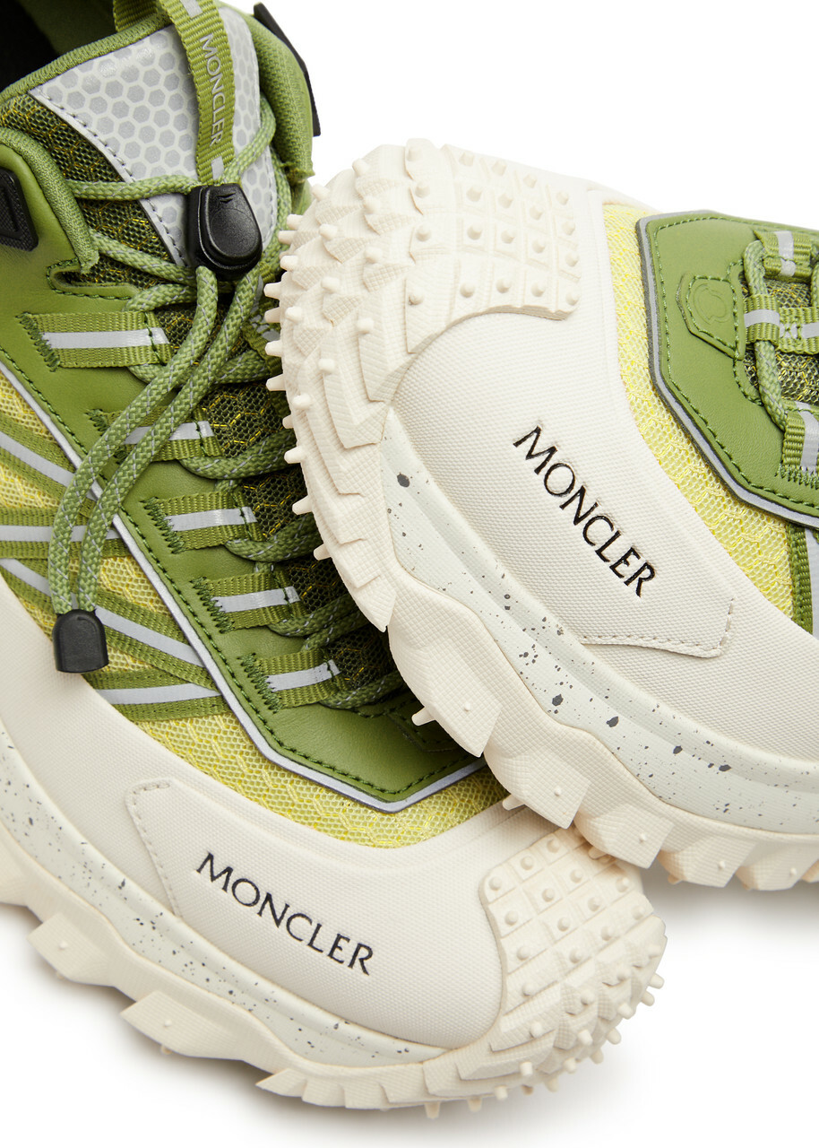 Moncler Grenoble Trailgrip Panelled Mesh Sneakers Green