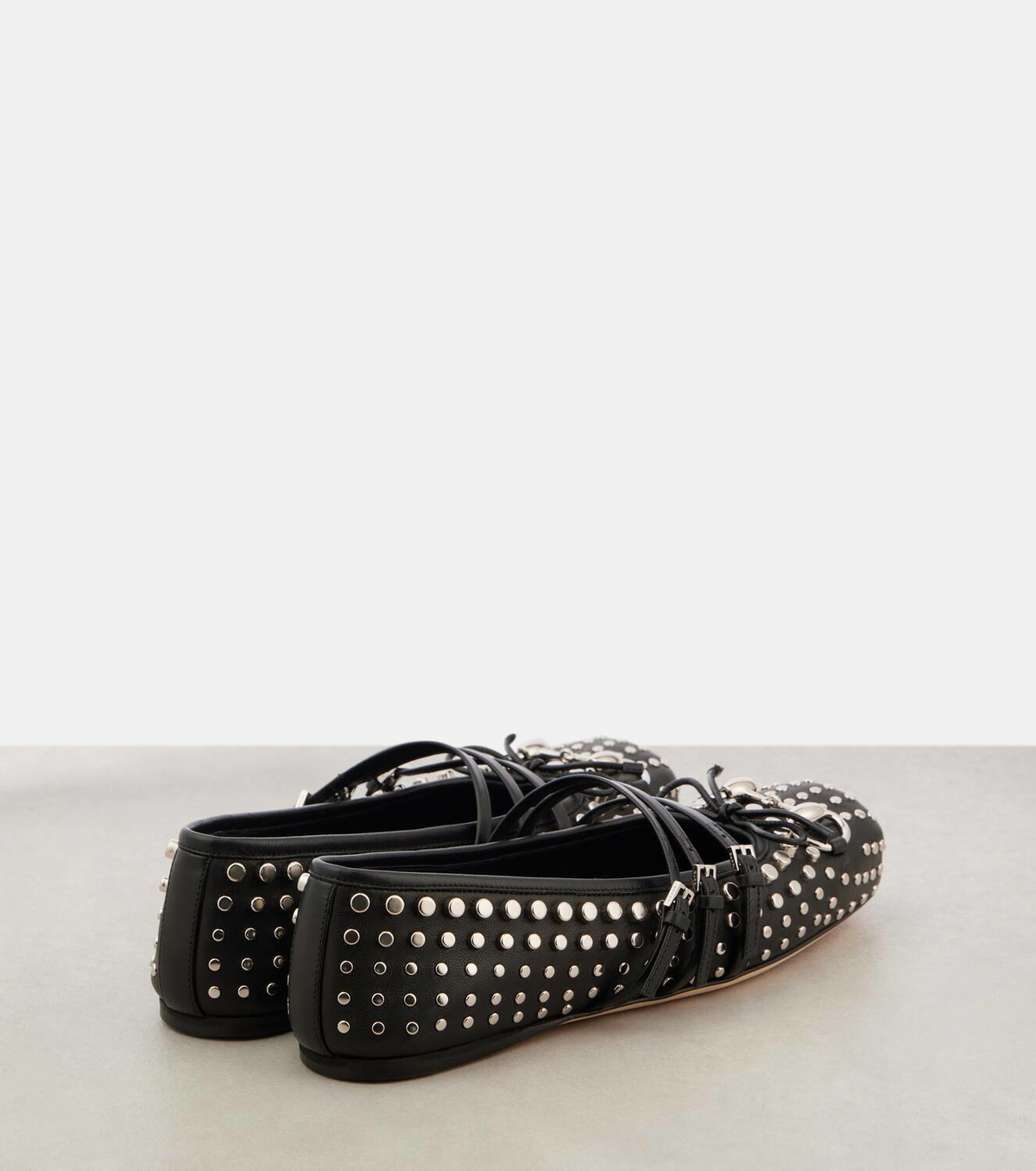 Gucci Gucci Horsebit studded leather ballet flats