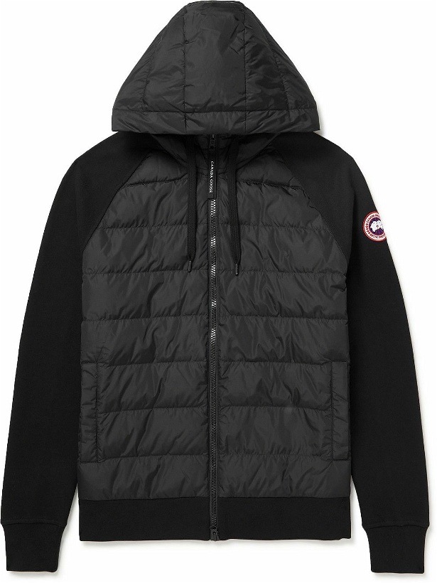 Photo: Canada Goose - HyBridge Huron Quilted Shell and Cotton-Jersey Down Jacket - Black