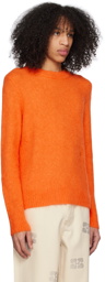 GANNI Orange Crewneck Sweater